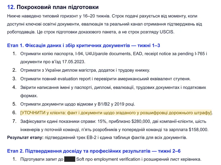 План підготовки справи по тижнях: конкретні кроки, а не міркування