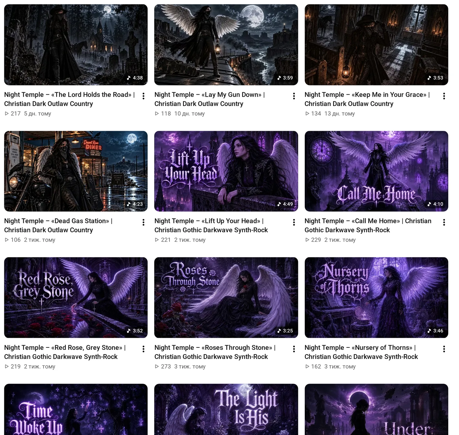 Night Temple EN: Videos aus dem ersten Monat der Automatisierung in einem wiedererkennbaren Stil